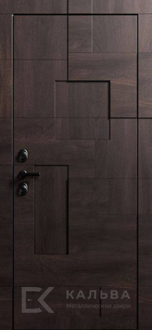 Фото «Стальная дверь тёмный орех геометрия внутри классика меандр №59»