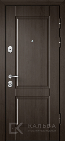 Фото «Входная дверь венге с белой МДФ-панелью классика №384»