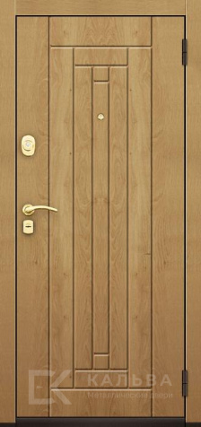 Фото «Железная дверь дуб медовый с тёмной волной модерн №304»